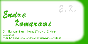 endre komaromi business card